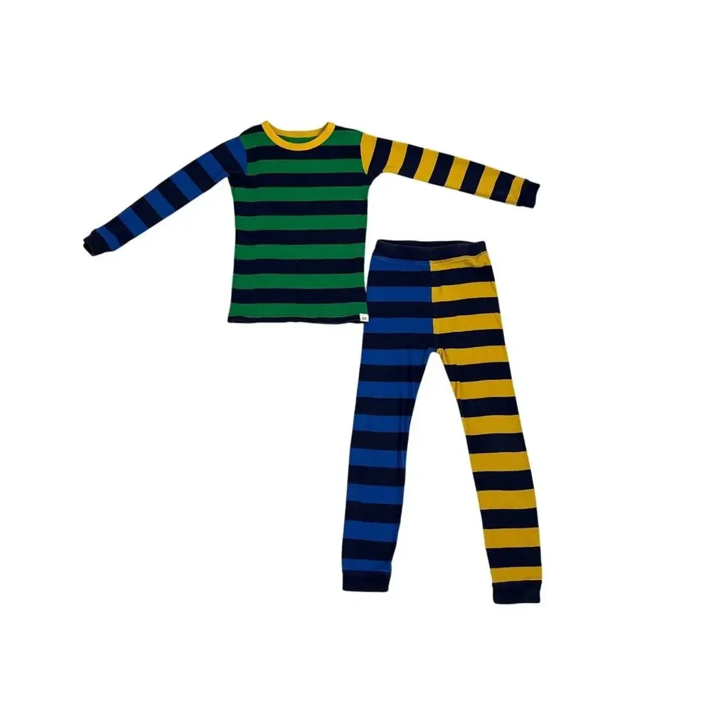 GAP Sleep Wear Matching Set Snug Fit Striped Cotton Pajamas Size Youth 5